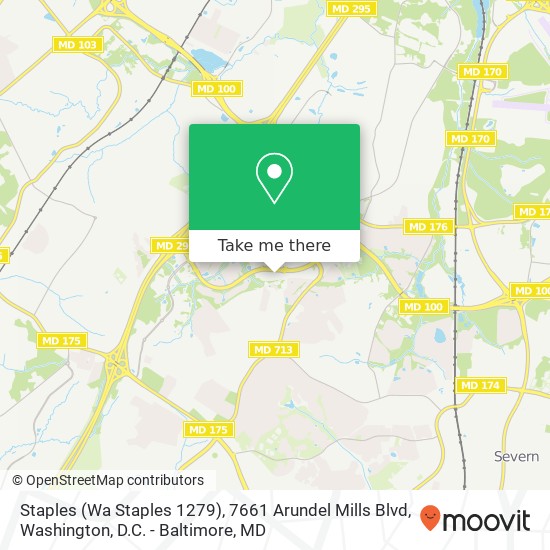 Mapa de Staples (Wa Staples 1279), 7661 Arundel Mills Blvd