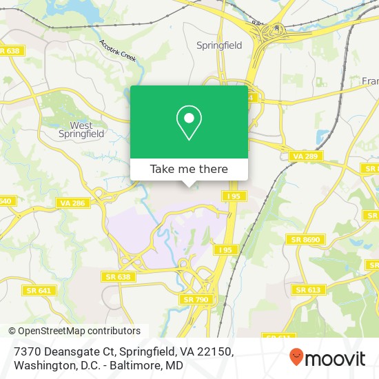 7370 Deansgate Ct, Springfield, VA 22150 map