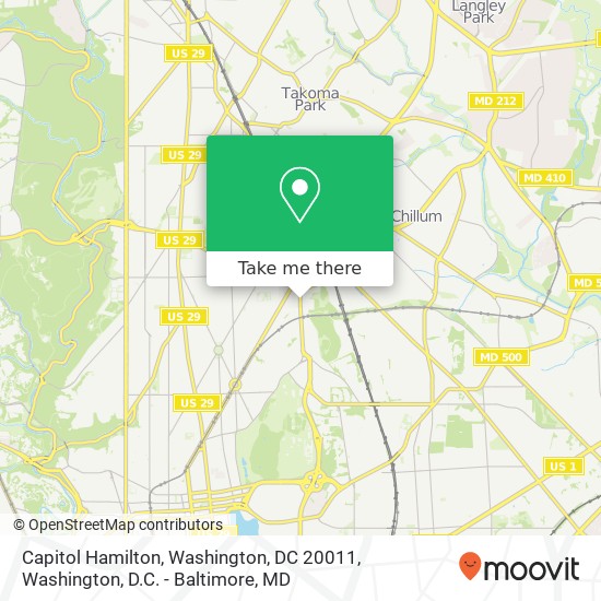 Mapa de Capitol Hamilton, Washington, DC 20011