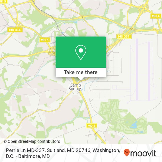 Perrie Ln MD-337, Suitland, MD 20746 map