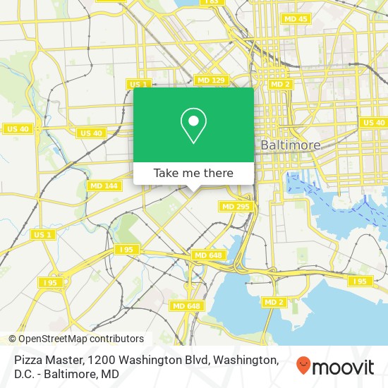 Pizza Master, 1200 Washington Blvd map