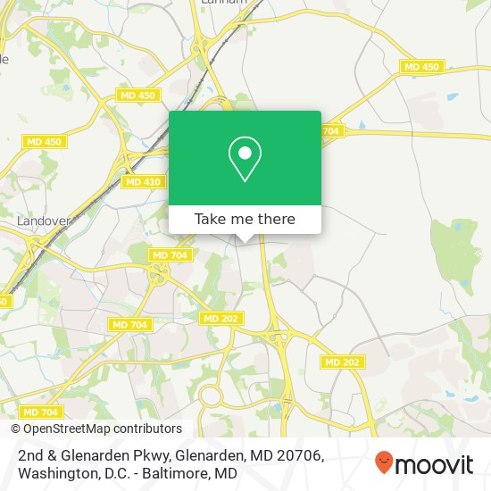 Mapa de 2nd & Glenarden Pkwy, Glenarden, MD 20706