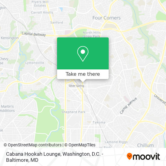 Cabana Hookah Lounge map