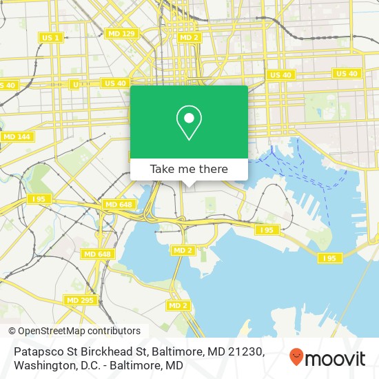 Mapa de Patapsco St Birckhead St, Baltimore, MD 21230