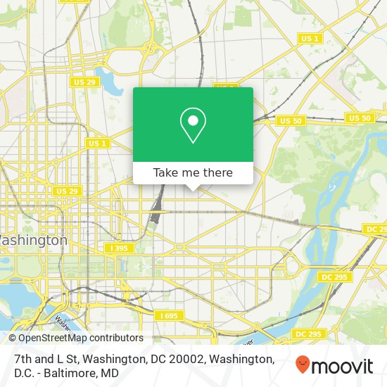 Mapa de 7th and L St, Washington, DC 20002