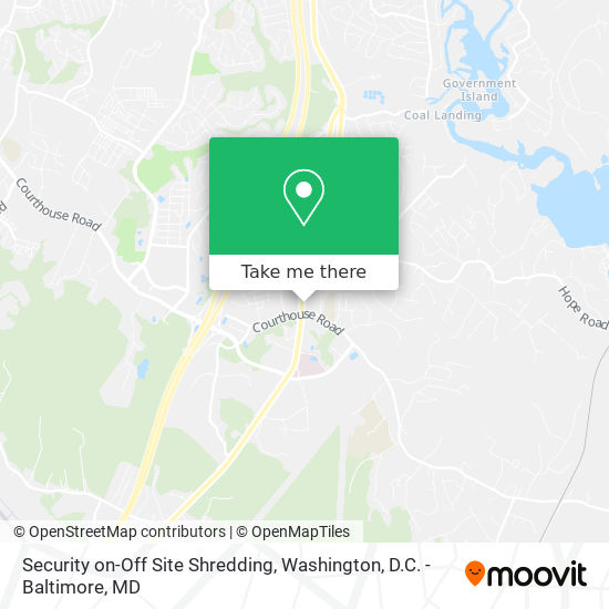 Security on-Off Site Shredding map