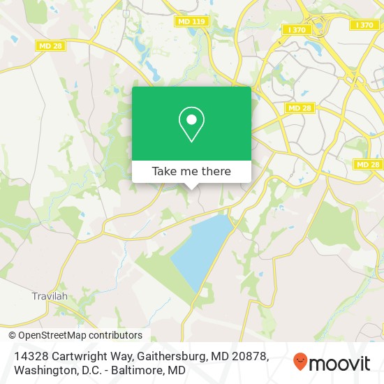 Mapa de 14328 Cartwright Way, Gaithersburg, MD 20878