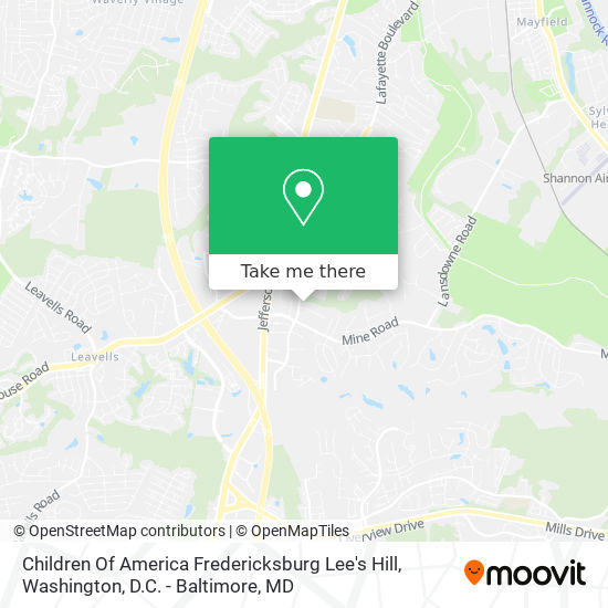 Mapa de Children Of America Fredericksburg Lee's Hill