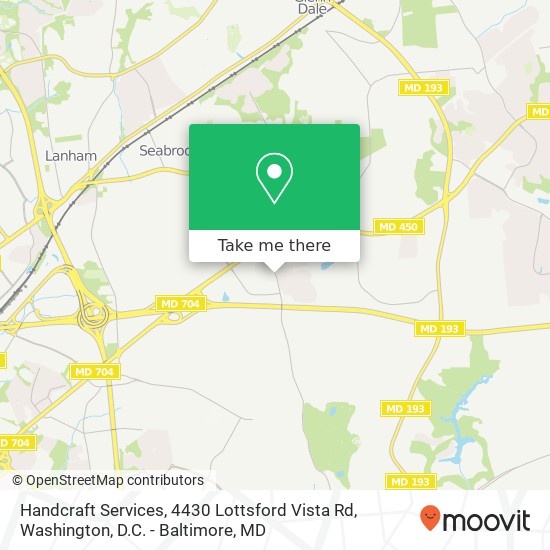 Handcraft Services, 4430 Lottsford Vista Rd map