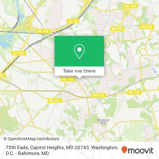 Mapa de 70th Eads, Capitol Heights, MD 20743