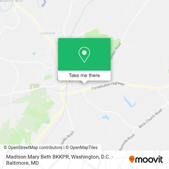 Madison Mary Beth BKKPR map