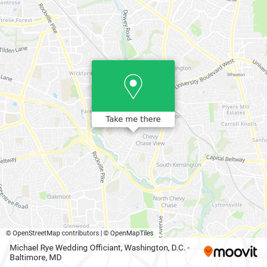 Mapa de Michael Rye Wedding Officiant