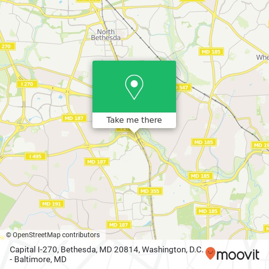 Mapa de Capital I-270, Bethesda, MD 20814