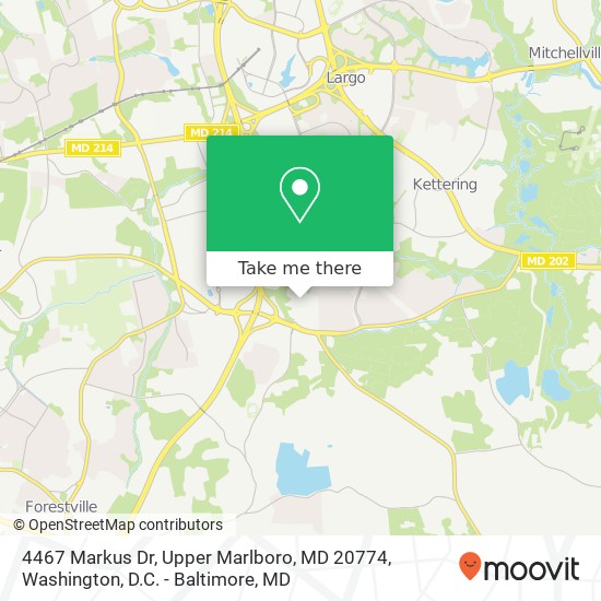 4467 Markus Dr, Upper Marlboro, MD 20774 map