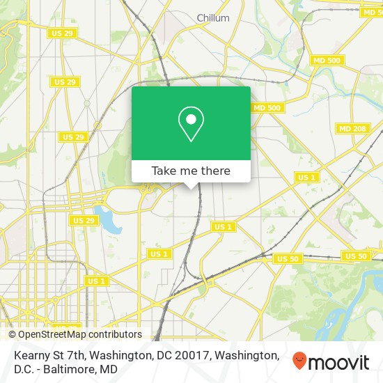 Kearny St 7th, Washington, DC 20017 map