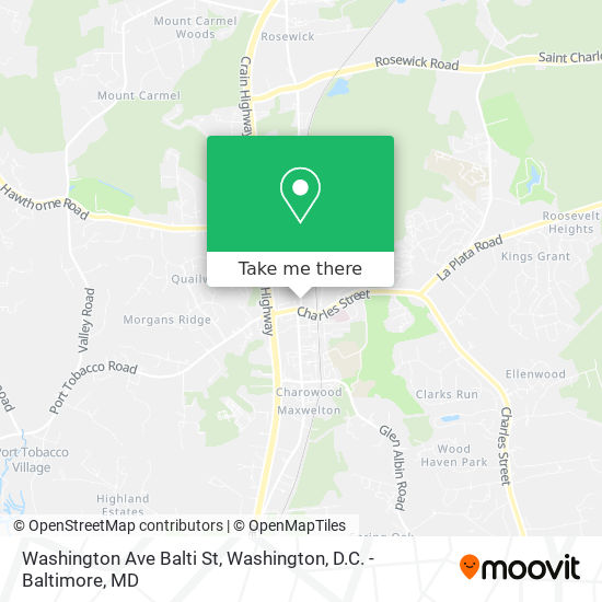 Mapa de Washington Ave Balti St
