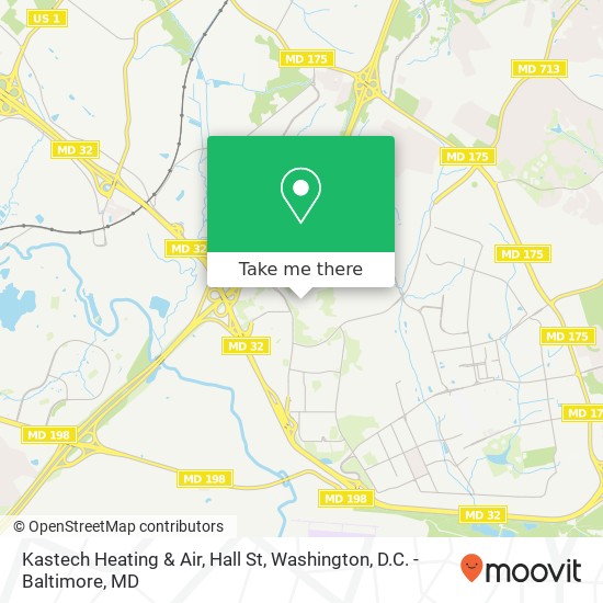 Mapa de Kastech Heating & Air, Hall St