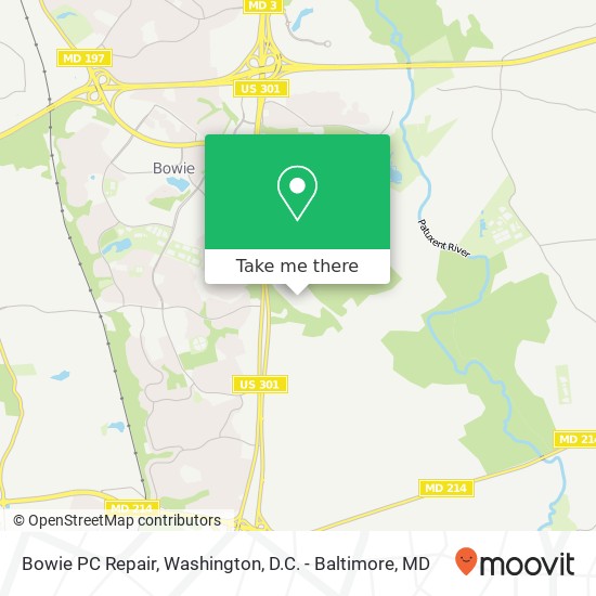 Bowie PC Repair, Weary Creek Ct map