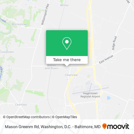 Mason Greenm Rd map