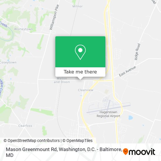 Mason Greenmount Rd map