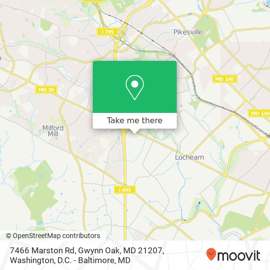 7466 Marston Rd, Gwynn Oak, MD 21207 map