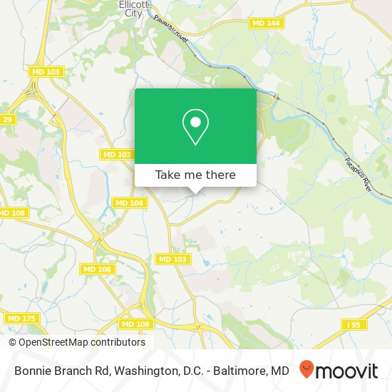 Bonnie Branch Rd, Ellicott City, MD 21043 map