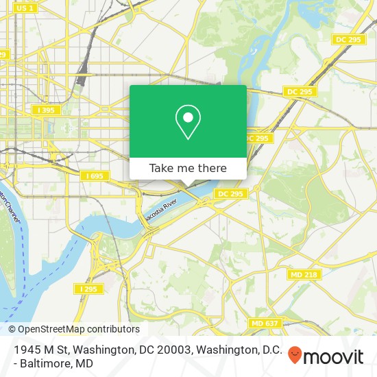 Mapa de 1945 M St, Washington, DC 20003