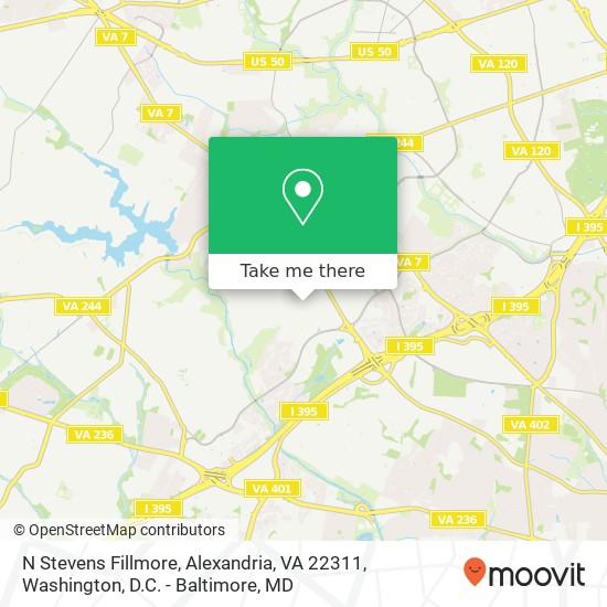 Mapa de N Stevens Fillmore, Alexandria, VA 22311