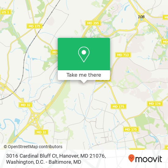 3016 Cardinal Bluff Ct, Hanover, MD 21076 map