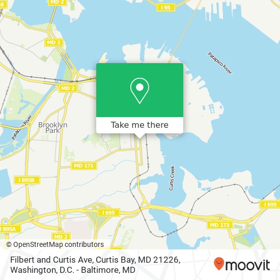 Mapa de Filbert and Curtis Ave, Curtis Bay, MD 21226