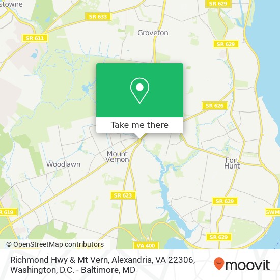 Mapa de Richmond Hwy & Mt Vern, Alexandria, VA 22306