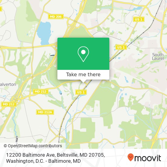 12200 Baltimore Ave, Beltsville, MD 20705 map