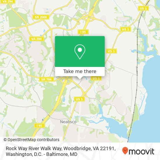 Mapa de Rock Way River Walk Way, Woodbridge, VA 22191