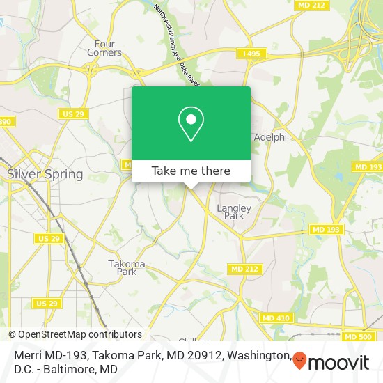Merri MD-193, Takoma Park, MD 20912 map
