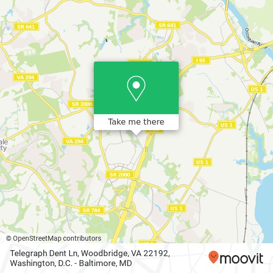 Mapa de Telegraph Dent Ln, Woodbridge, VA 22192