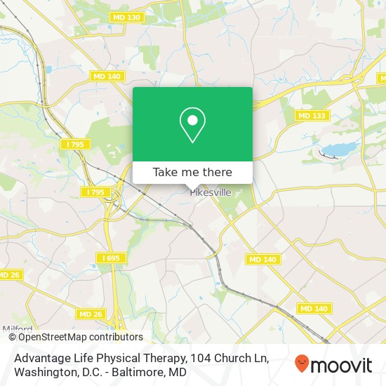 Advantage Life Physical Therapy, 104 Church Ln map