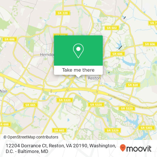 12204 Dorrance Ct, Reston, VA 20190 map