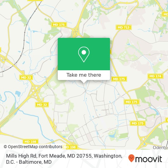 Mapa de Mills High Rd, Fort Meade, MD 20755