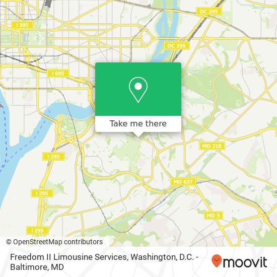 Mapa de Freedom II Limousine Services