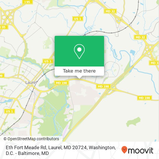 Mapa de Eth Fort Meade Rd, Laurel, MD 20724