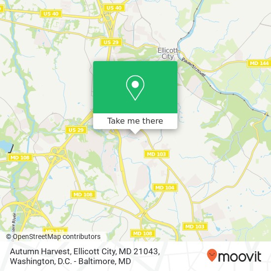 Autumn Harvest, Ellicott City, MD 21043 map