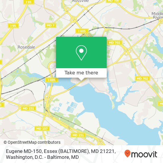 Eugene MD-150, Essex (BALTIMORE), MD 21221 map