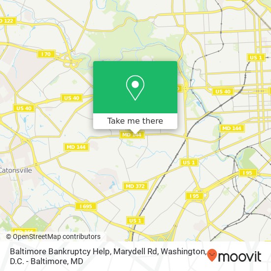 Baltimore Bankruptcy Help, Marydell Rd map