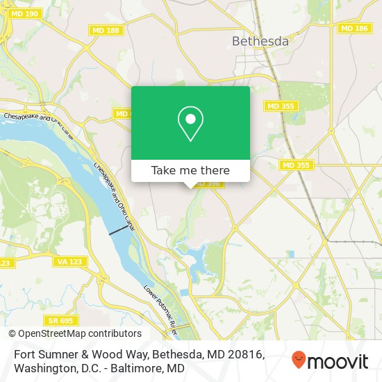 Fort Sumner & Wood Way, Bethesda, MD 20816 map