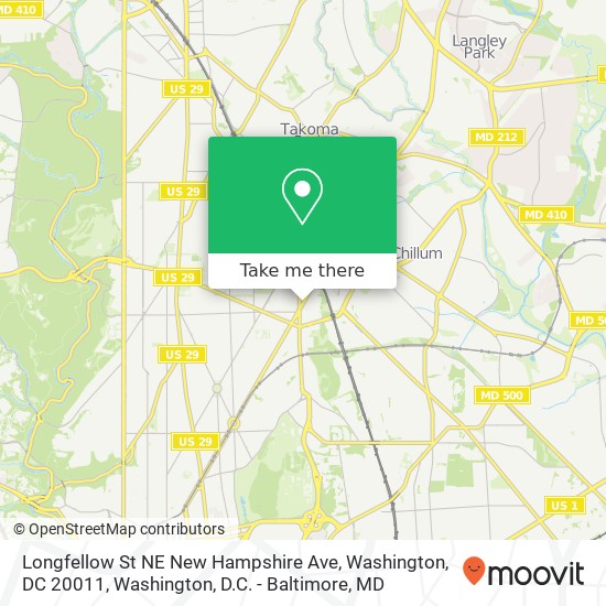 Longfellow St NE New Hampshire Ave, Washington, DC 20011 map