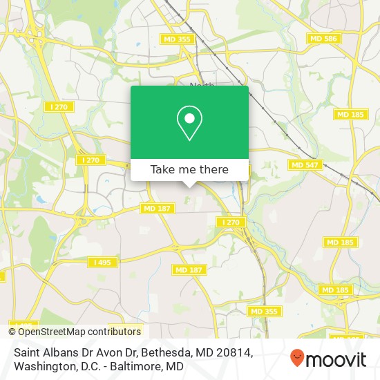 Saint Albans Dr Avon Dr, Bethesda, MD 20814 map