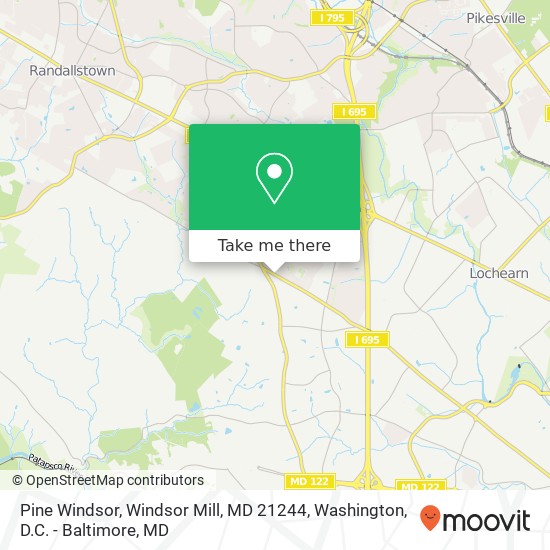 Mapa de Pine Windsor, Windsor Mill, MD 21244