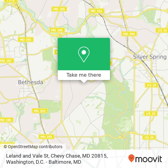 Leland and Vale St, Chevy Chase, MD 20815 map