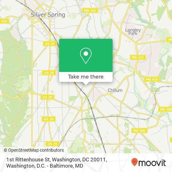 Mapa de 1st Rittenhouse St, Washington, DC 20011