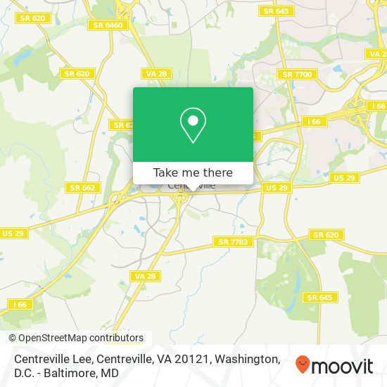 Mapa de Centreville Lee, Centreville, VA 20121